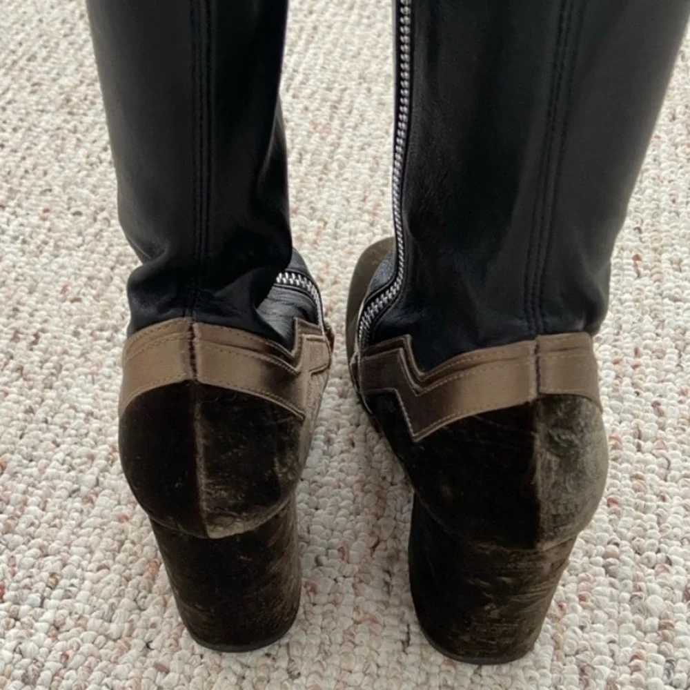 $795 “I’m really here to party” boots by MR in collab with Net a Porter size 6
